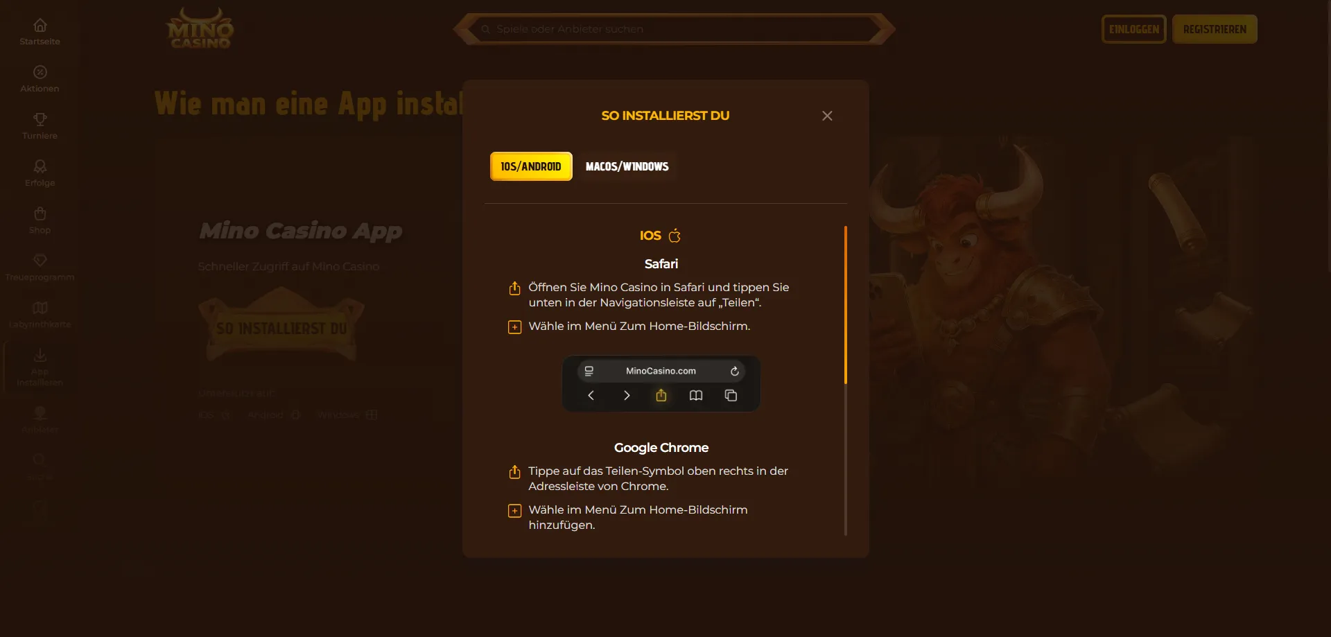 Mino Casino App Übersicht – mobiles Spielen auf dem Smartphone